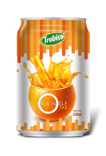 Orange juice alu can 330ml